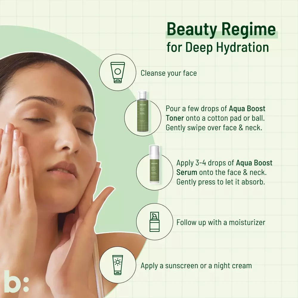Aqua Boost Hydrating Serum + Toner for Skin Hydration