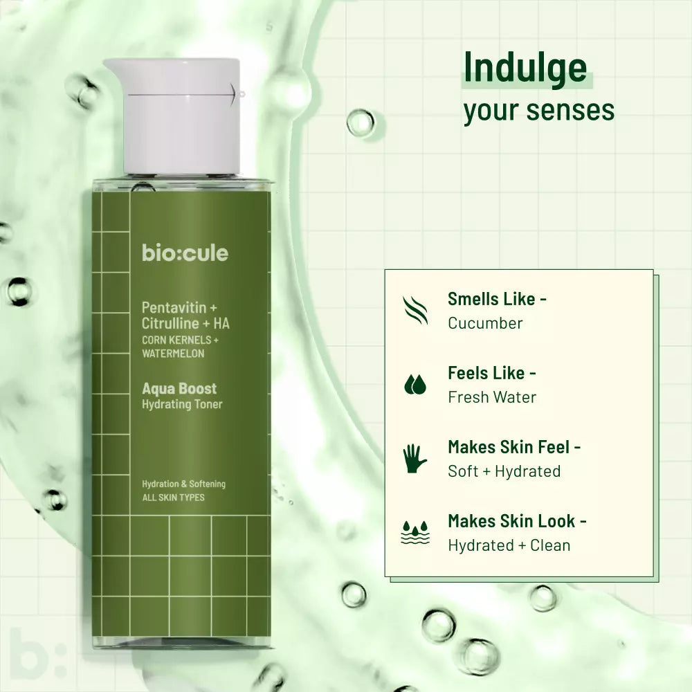 Aqua Boost Hydrating Serum + Toner for Skin Hydration