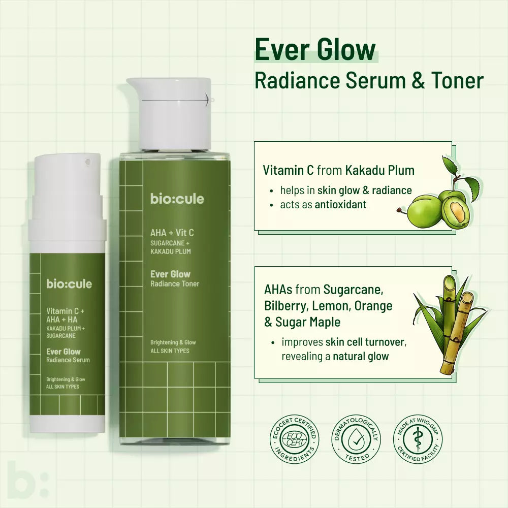 Ever Glow Radiance Serum + Toner for Glowing Skin